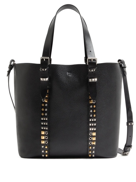 Geanta de mana Valentino Garavani Rockstud neagra din piele