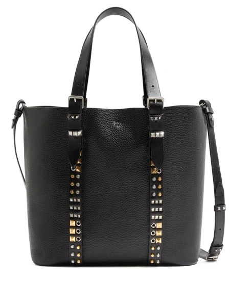 Geanta de mana Valentino Garavani Rockstud neagra din piele