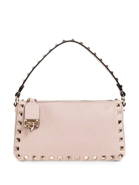 Geanta de mana Valentino Garavani Rockstud roz din piele