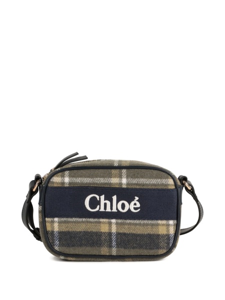 Geanta de umar Chloe verde din piele si polyester