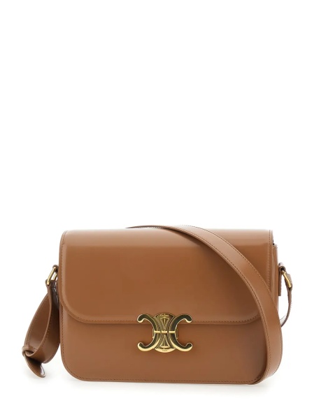Geanta de umar CLASSIQUE TRIOMPHE Brown Leather Shoulder Bag