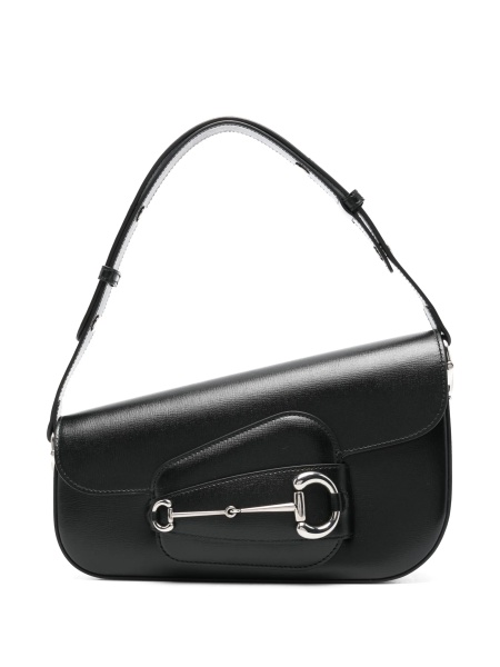Geanta de umar Gucci Horsebit neagra din piele