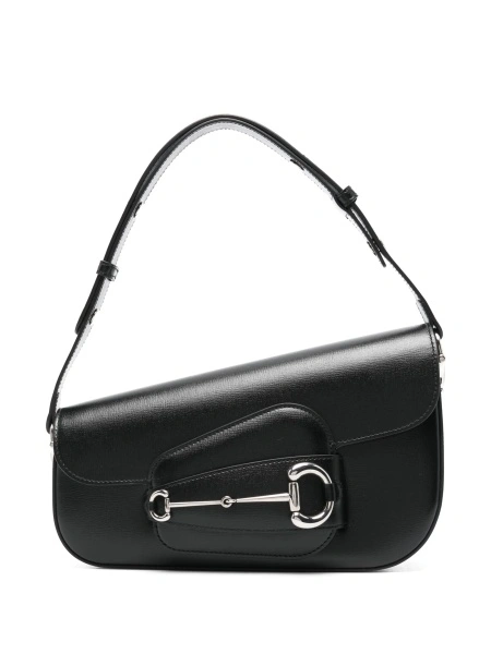 Geanta de umar Gucci Horsebit neagra din piele