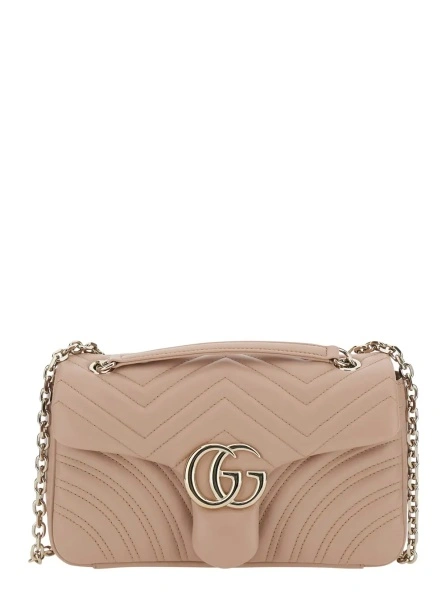 Geanta de umar Gucci 'Marmont' roz din piele