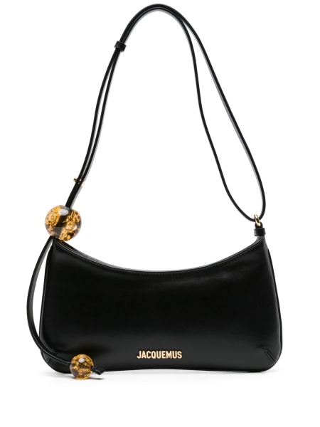 Geanta de umar JACQUEMUS Bisou neagra din piele