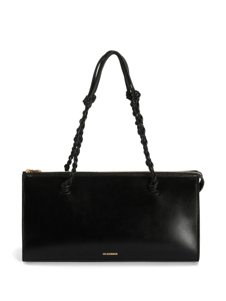 Geanta de umar Jil Sander neagra din piele