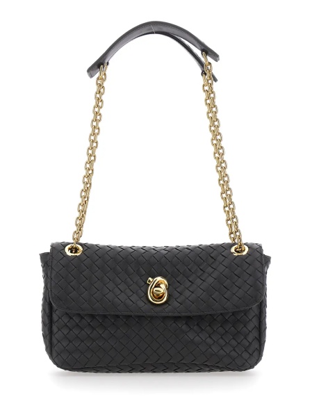 Geanta de umar MADISON SMALL INTRECCIATO NAPPA FLUFFY