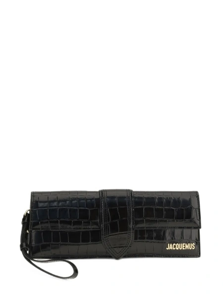 Geanta plic JACQUEMUS Bambino neagra din piele