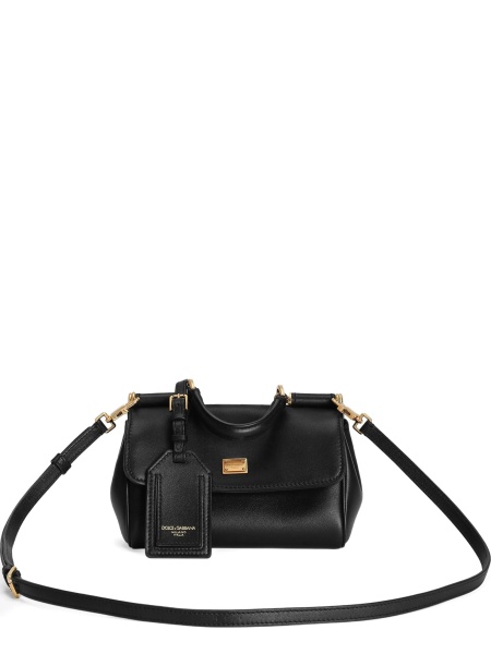 Geanta tip postas Dolce & Gabbana neagra din piele si pvc