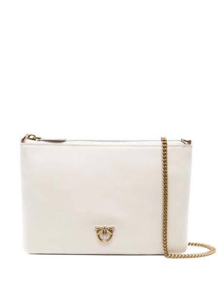 Geanta tip postas Pinko alba din piele