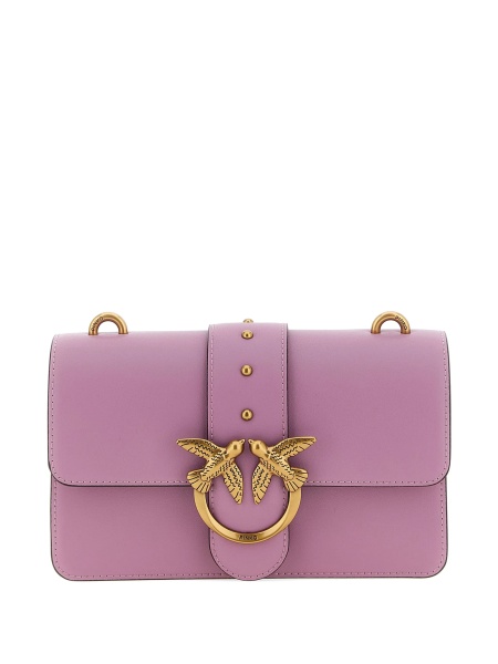 Geanta tip postas Pinko violet din piele