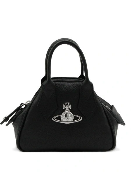 Geanta tip postas Vivienne Westwood neagra din polyester