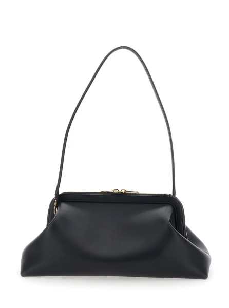 Genti Black Leather 'Doctor Pouch' Clutch Bag