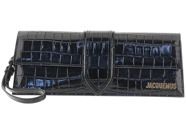 Genti Croco-embossed leather 'Bambino' clutch