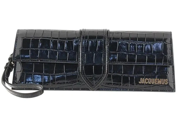 Genti Croco-embossed leather 'Bambino' clutch