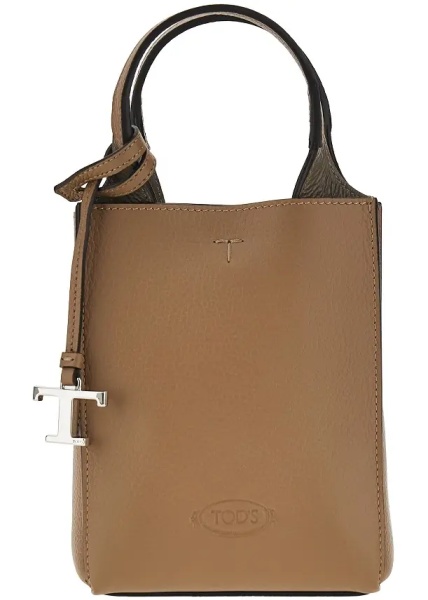 Genti Grained leather micro tote bag
