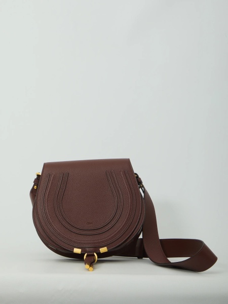 Genti Marcie Saddle Bag In Grained Leather