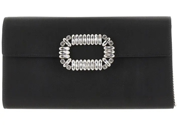 Genti 'Sexy Choc' satin clutch