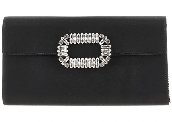 Genti 'Sexy Choc' satin clutch