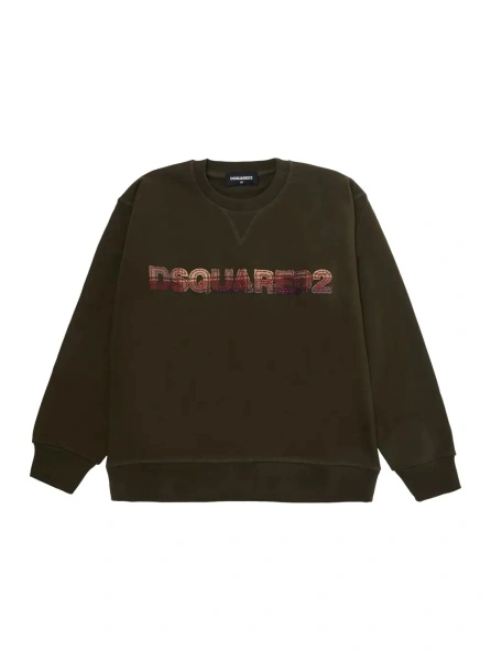 Hanorac DSQUARED2 verde din bumbac