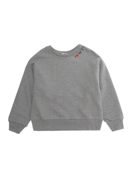 Hanorac N°21 Kids gri din bumbac