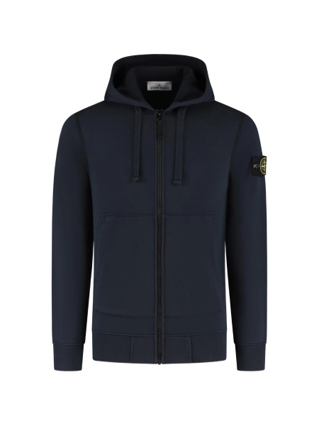 Hanorac Stone Island albastru din bumbac organic