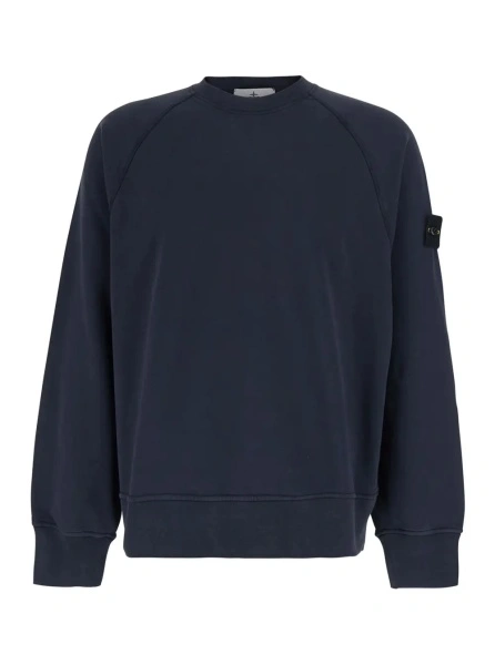 Hanorac Stone Island albastru din bumbac
