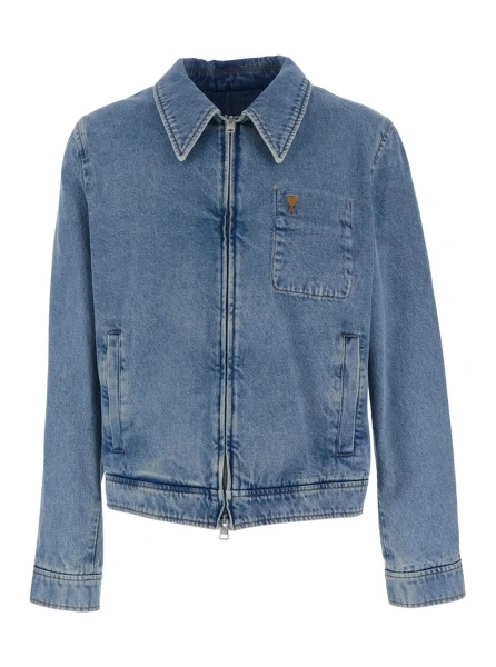 Jacheta AMI Paris albastra din denim