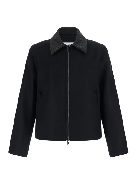 Jacheta Bottega Veneta neagra din lana