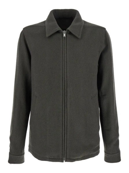 Jacheta 'Brad' Green Jacket with Classic Collar in Wool Man