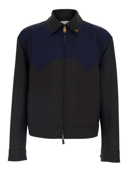 Jacheta Brown Jacket with Classic Collar and Zip Closure on the Front in Leather for Men