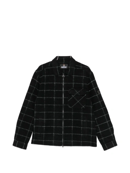 Jacheta camasa Barbour neagra din polyester si acrilic