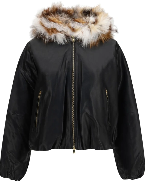 Jacheta Cardin Jacket with fur collar