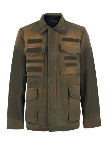 Jacheta Jacket AMIRI M65 with military details and green tech fabric for men
