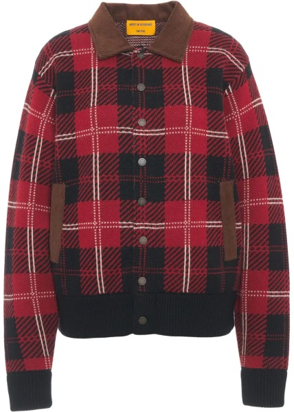 Jacheta Knit jacket with corduroy collar