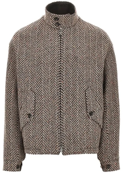 Jacheta Knitted blouson with chevron motif