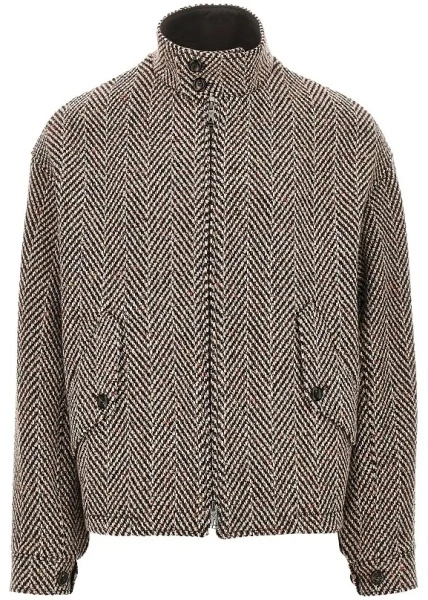 Jacheta Knitted blouson with chevron motif