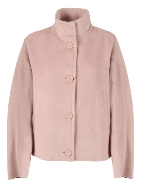 Jacheta MaxMara Studio roz din lana si alpaca