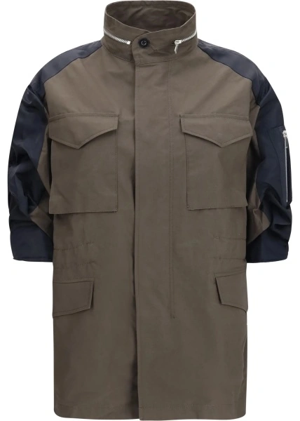 Jacheta Nylon and cotton Jacket with three-quarter sleeves