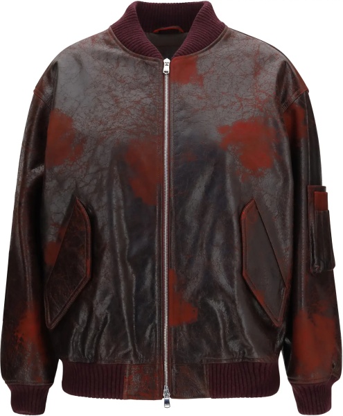 Jacheta Oversized crackle nappa Bomber Jacket