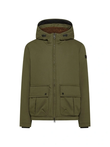 Jacheta Peuterey verde din bumbac si polyester