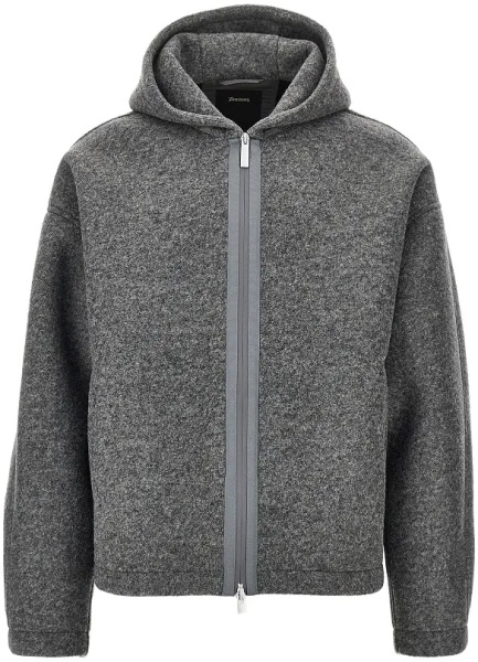 Jacheta Wool-blend cloth blouson jacket