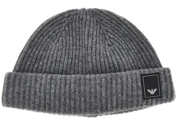 Manusi Emporio Armani gri din lana si casmir