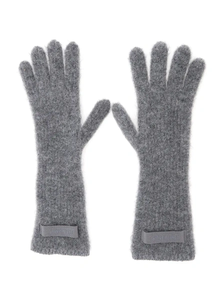 Manusi LES GANTS GROS GRAIN are gloves characterized by a composition of alpaca wool, nylon, and merino wool in gray unisex
