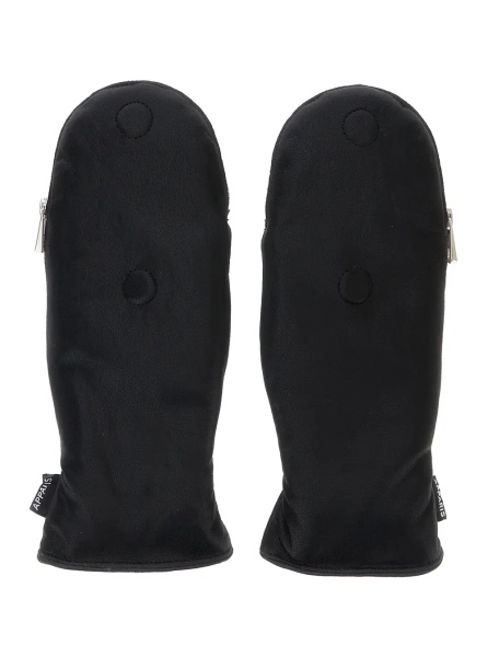 Manusi Noa Gloves with Zip and Synthetic Fur Lining Black Unisex