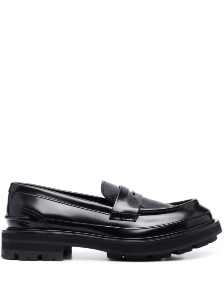 Mocasini Alexander McQueen negri din piele
