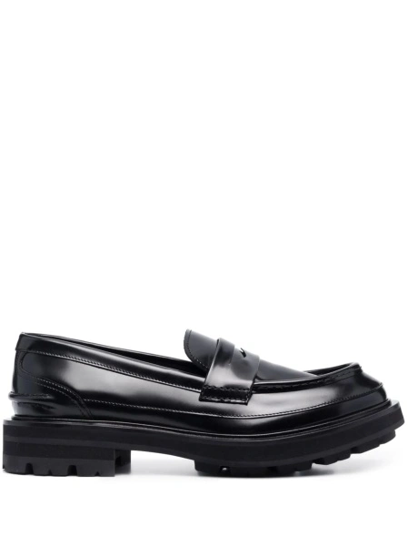 Mocasini Alexander McQueen negri din piele