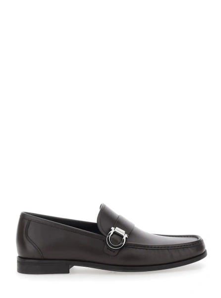 Mocasini Ferragamo maro din piele