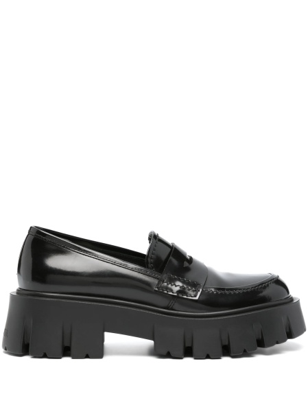 Mocasini Premiata negri din piele