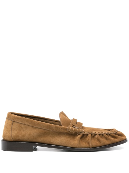 Mocasini Saint Laurent maro din piele intoarsa